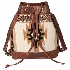 NEW AMERICAN DARLING women's bucket backpack in brown